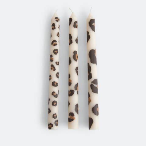 La Redoute Interieurs — Lot de 3 bougies imprimées léopard, Azhar