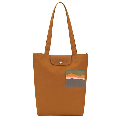 Longchamp — Sac cabas M Caroline Hélain x Longchamp – Toile - Caramel