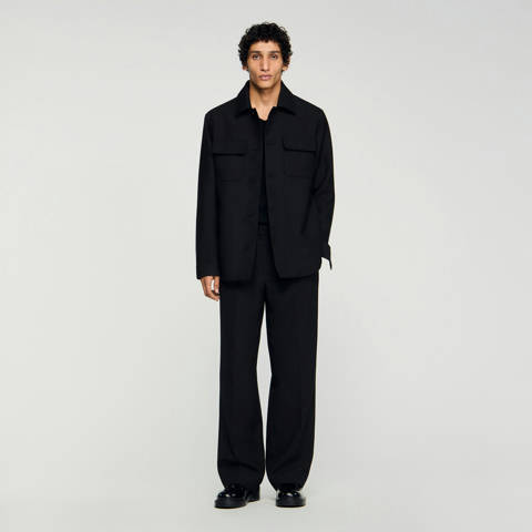 Sandro — Surchemise boutonnée – Noir