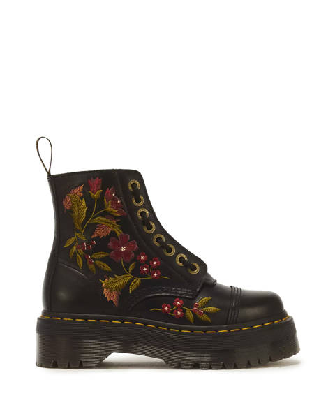 Dr. Martens — Boots Sinclair Floral en Cuir Wanama à Lacets