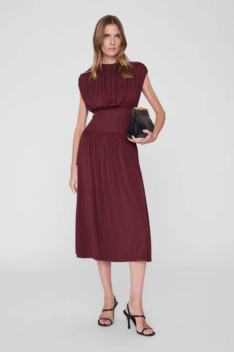 Anine Bing — Fran Dress - Burgundy
