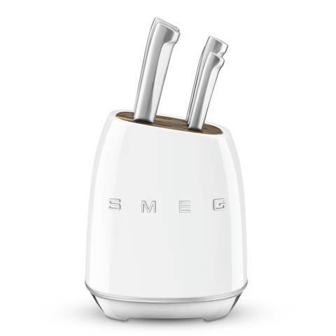 Smeg — Bloc de couteaux Blanc Esthétique Années 50 KBSF02WH