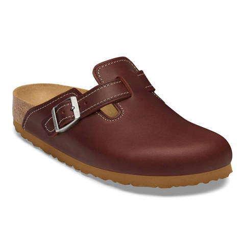 Birkenstock — Boston Workwear Natural Leather – Rust