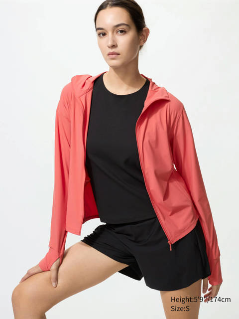 Uniqlo — Sweat zippé à capuche AIRism Ultra Stretch (Protection UV)