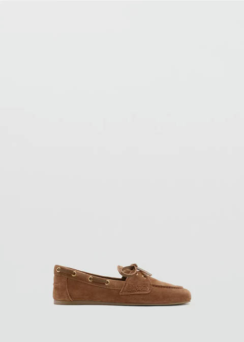 Mango — Chaussures bateau daim