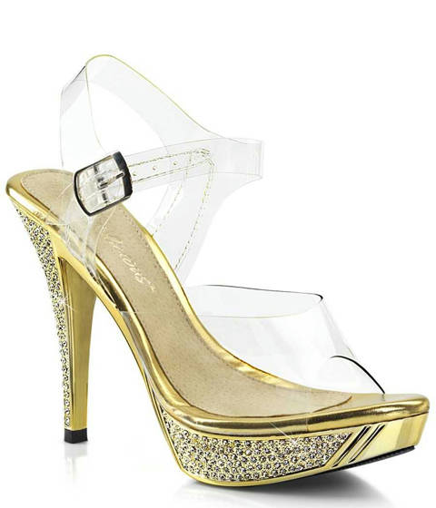 Fabulicious — Sandales ELEGANT-408 : L'Harmonie Parfaite du Strass et de la Sophistication – Or