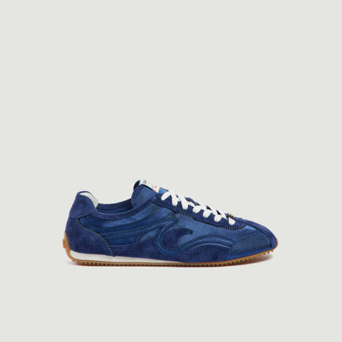 Sandro — Sneakers Light Wave mix matières – Bleu