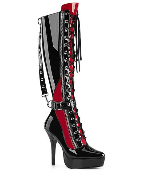 Devious — La Botte à Menottes INDULGE-2028 Noir et Rouge