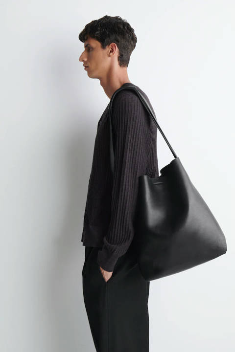 COS — Sac cabas minimal - cuir