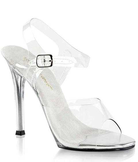 Fabulicious — Sandales Transparentes GALA-08 : L'Essentiel du Glamour à Bride Cheville