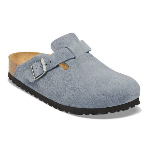 Birkenstock — Boston Suede Leather – Stone Blue