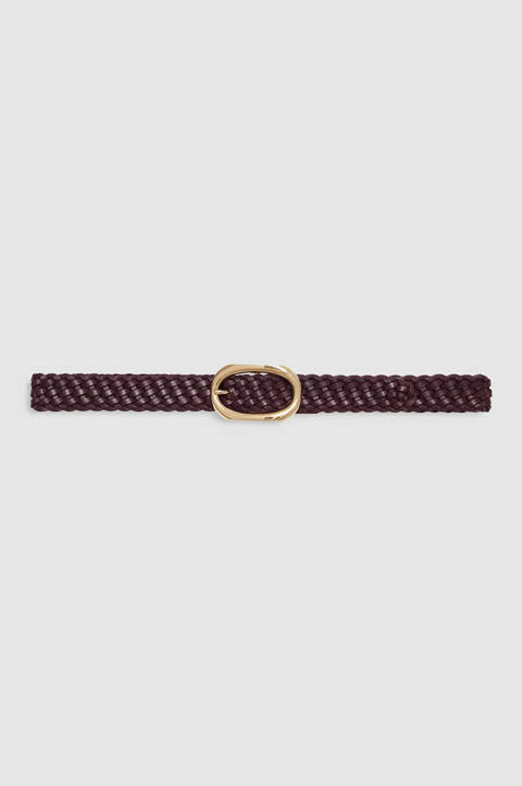 Anine Bing — Signature Link Belt Braided - Fig