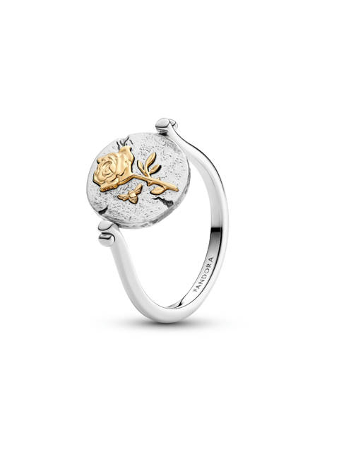 Pandora — Bague médaillon réversible rose