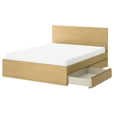 IKEA — STORKLINTA – Cadre de lit+4boîtes de rangement, 140x200 cm