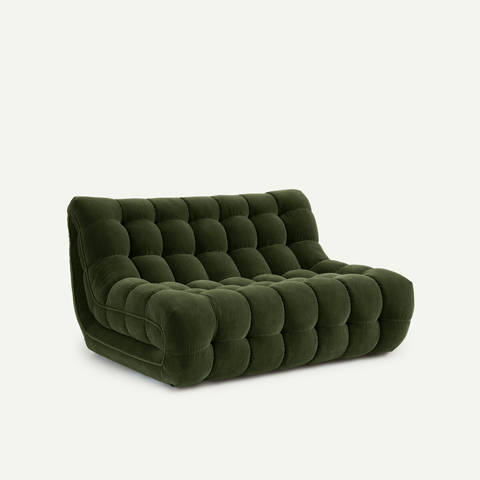 Am.Pm — Banquette modulable 2 places, capitonnée, en velours, JUD