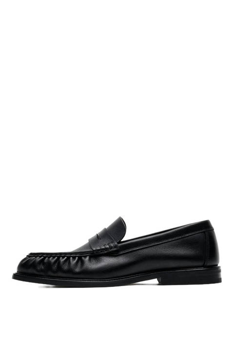Massimo Dutti — Mocassin froncé en cuir
