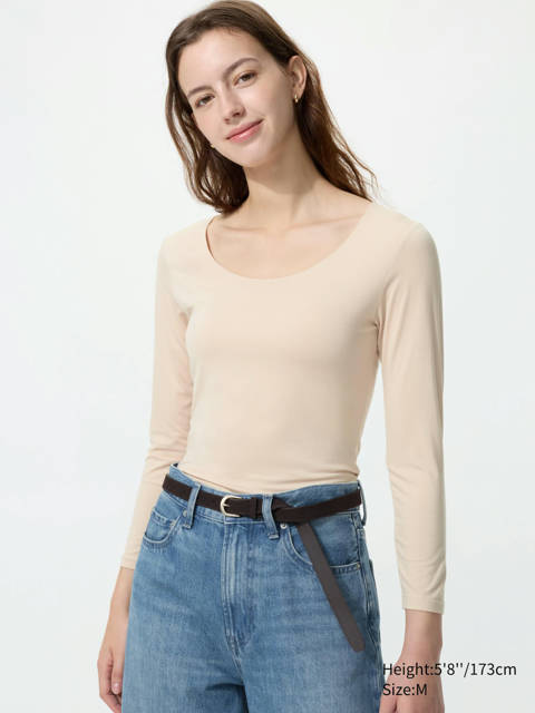 Uniqlo — T-shirt HEATTECH (Manches longues, col danseuse)