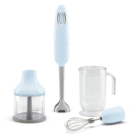 Smeg — Mixeur plongeant avec accessoires Bleu Azur Esthétique Années 50 HBF03PBEU