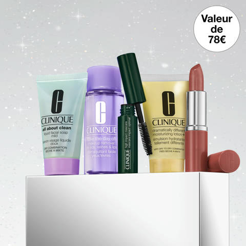 Clinique — Coffret minis indispensables : soins de la peau + maquillage