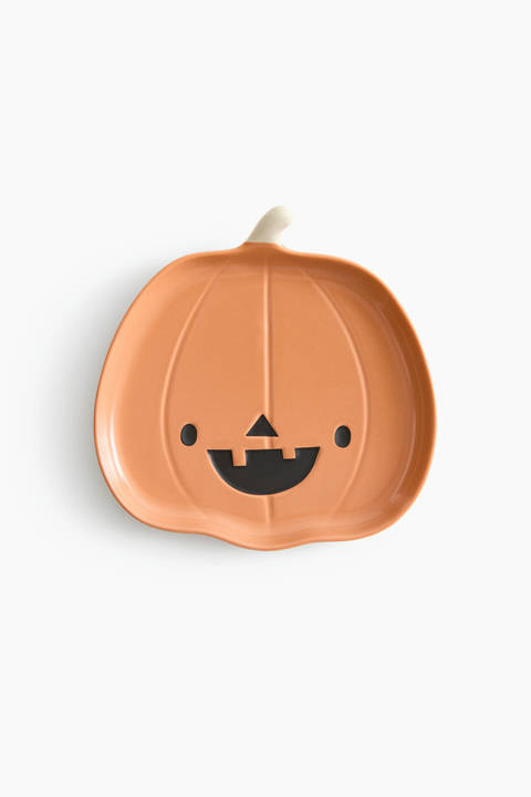 H&M Home — Assiette citrouille en porcelaine