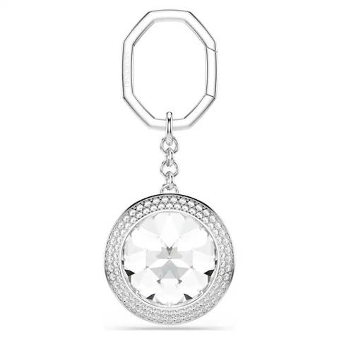 Swarovski — Swarovski Accessoire de sac Taille ronde, Blanc, Métal rhodié