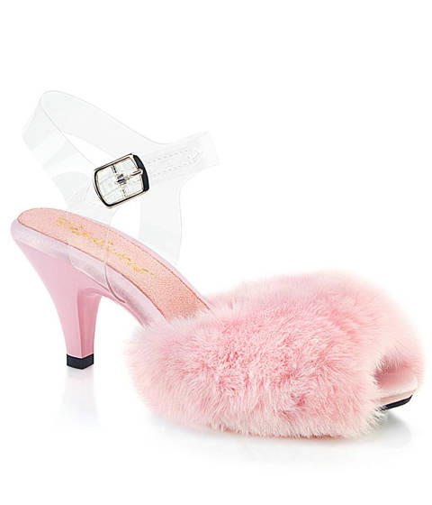 Fabulicious — Sandales Roses à Fourrure Fabulicious BELLE-308FUR