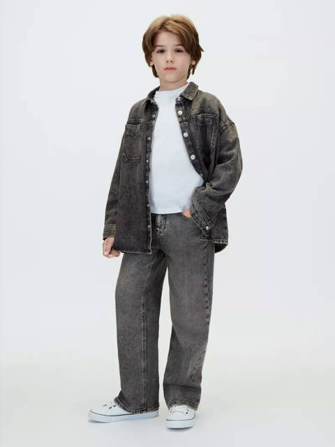 Calvin Klein — Surchemise en denim noir pour enfant