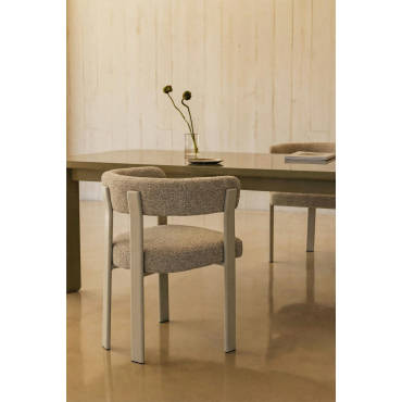 Sklum — Chaise avec accoudoirs en chenille Jolie