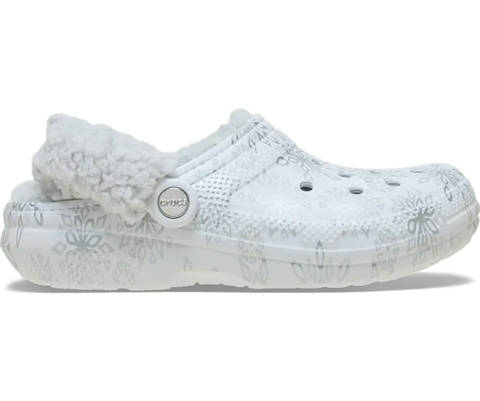 Crocs — Crocs Classic Fleece Lined Metallic Snowflakes Clog