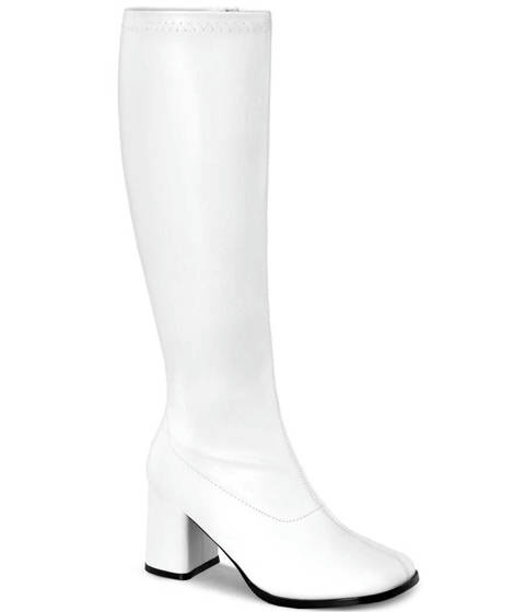 Funtasma — Bottes Gogo Mollets Larges GOGO-300WC Funtasma – Blanc Mat