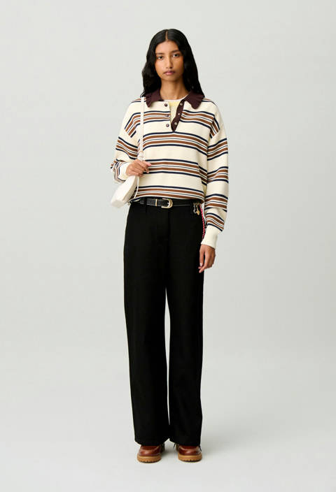 Claudie Pierlot — Jean large denim – Denim noir