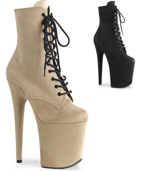 Pleaser — Bottines FLAMINGO-1020FS : L'élégance veloutée – caramel