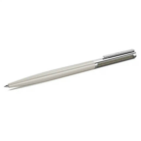 Swarovski — Swarovski Stylo à bille Matrix Tennis Laqué beige, métal chromé