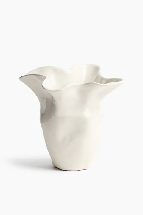 H&M Home — Vase en terre cuite émaillée – Blanc