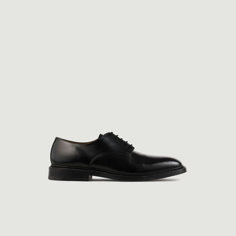 Sandro — Derbies en cuir glacé – Noir