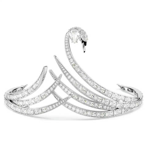 Swarovski — Swarovski Diadème Vienna Tailles variées, Cygne, Métal rhodié