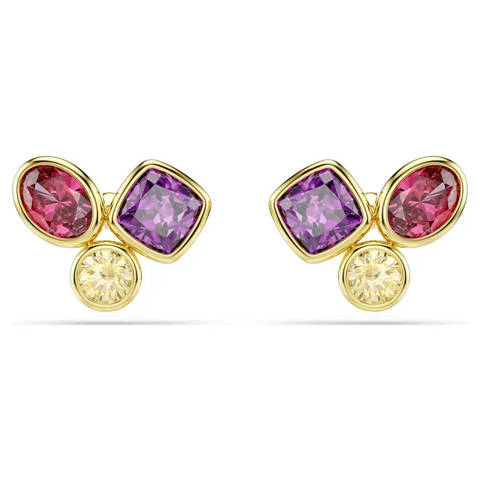 Swarovski — Swarovski Clous d'oreilles Imber Tailles variées, Multicolores, Doré à l’or 18 carats (750/1000)