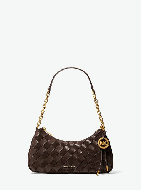 Michael Kors — Michael Kors Pochette Nolita de taille moyenne à chaîne en cuir tissé à la main