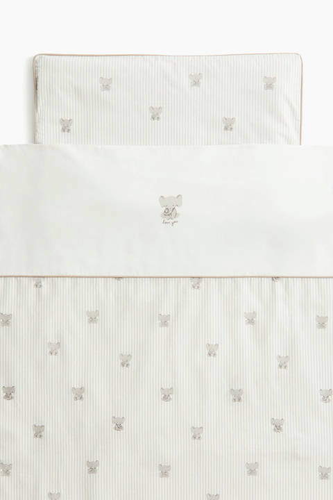 H&M Home — Parure de couette à motif pour bébé – Blanc/éléphants