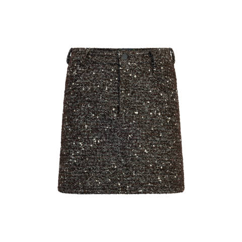 Longchamp — Jupe – Tweed - Moka