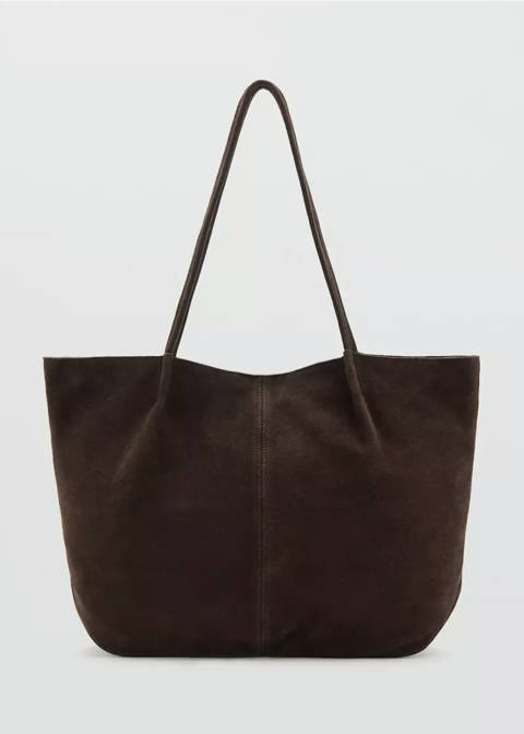 Mango — Sac cabas cuir suédé