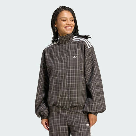 Adidas — VESTE DE SURVÊTEMENT À CARREAUX BLOUSANTE