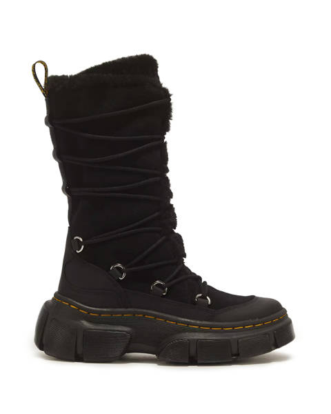 Dr. Martens — Boots Dmxl en Cuir et Fausse Fourrure à 7 Œillets