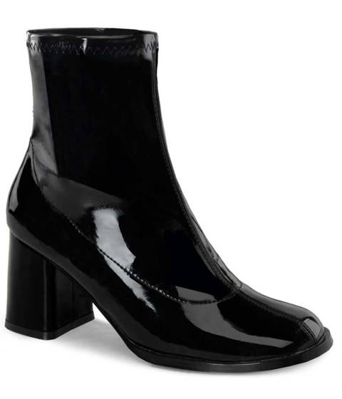 Funtasma — Bottines Rétro Gogo à Talon Bloc GOGO-150 Funtasma – Noir Vernis