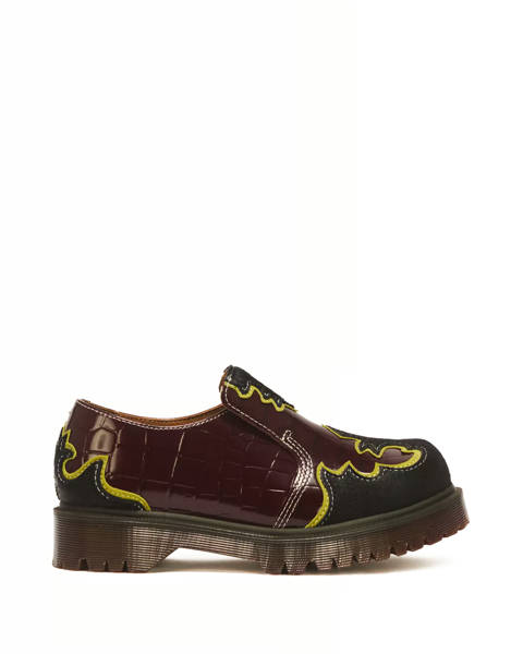 Dr. Martens — Mocassins Rejena en Cuirs Croc Emboss & Hair On