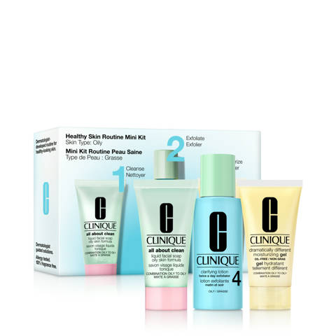 Clinique — Routine peau saine : mini coffret de trois étapes pour les peaux grasses