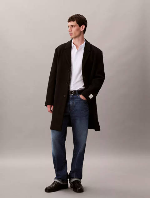 Calvin Klein — Pardessus en laine mélangée