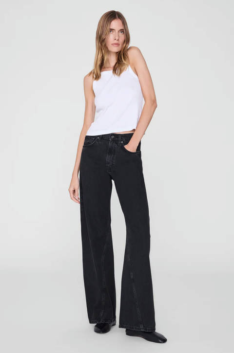 Anine Bing — Brie Jean 33" - Vintage Black