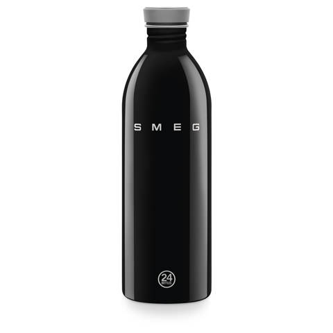 Smeg — Bouteille Urbaine Noir 1 litre SMEG x 24Bottles WBF02BL