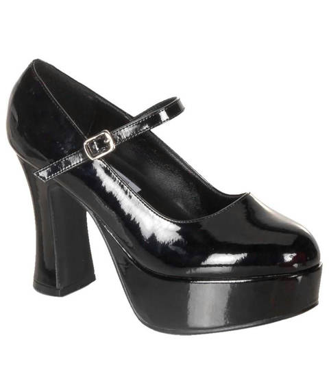 Funtasma — Escarpins Mary Jane MARYJANE-50 à Plateforme et Talon Haut – Noir Vernis